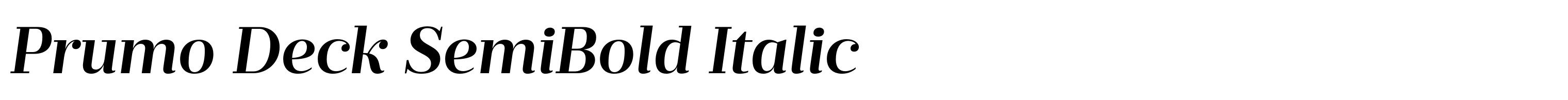 Prumo Deck SemiBold Italic